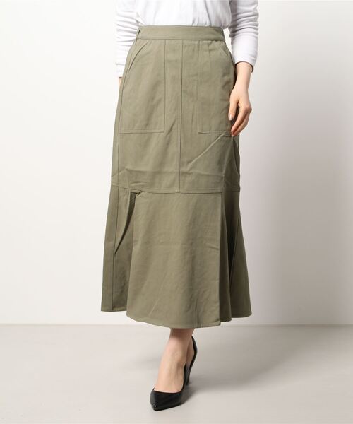 ehka sopo（エヘカソポ）の「切替マーメイドスカート（セットアップ可）（スカート・レディース・ベージュ/カーキ/キナリ・ﾌﾘ-）」の7枚目の写真