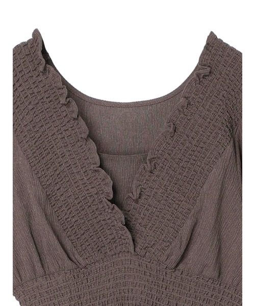 earth music&ecology（アースミュージックアンドエコロジー）の「ＳＥＴ２点ショートブラウス＋キャミワンピース（ワンピース・レディース・ブルー/モカ/チェック・FREE）」の20枚目の写真