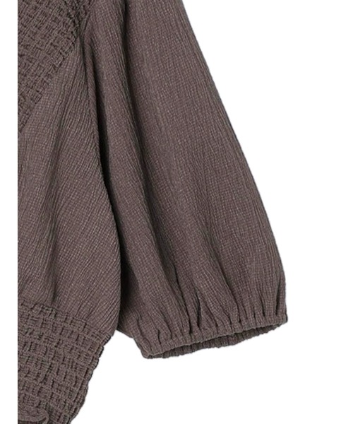 earth music&ecology（アースミュージックアンドエコロジー）の「ＳＥＴ２点ショートブラウス＋キャミワンピース（ワンピース・レディース・ブルー/モカ/チェック・FREE）」の9枚目の写真