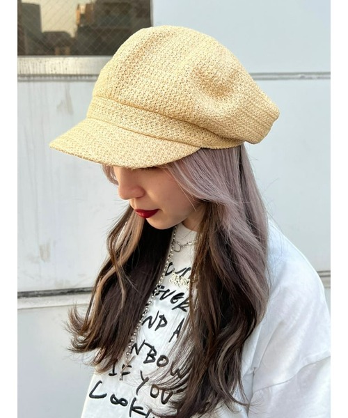 jouetie（ジュエティ）の「ペーパーカラーキャスケット（キャスケット・レディース・ブラック/ベージュ・FREE）」の3枚目の写真