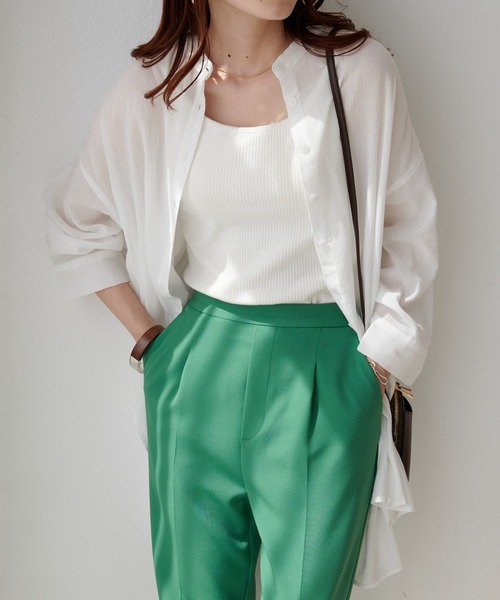 DISCOAT（ディスコート）の「ヨウリュウビッグシャツ（シャツ/ブラウス・レディース・パープル/ネイビー/アイボリー・FREE）」の19枚目の写真