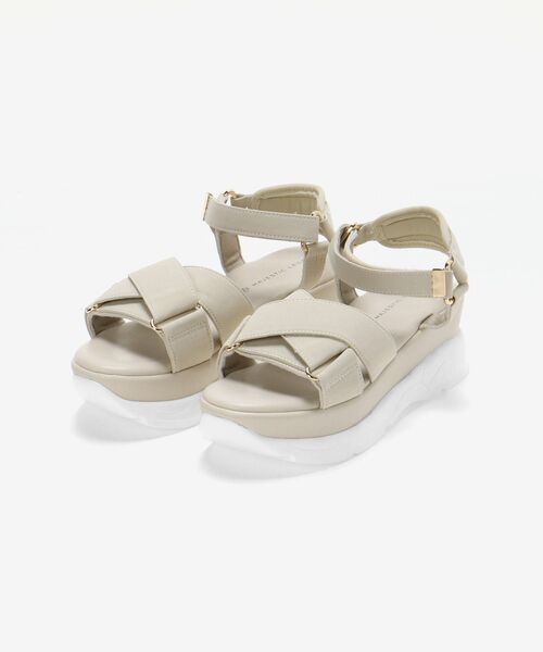 MAJESTIC LEGON(マジェスティックレゴン)の「ボリューミークロススポサン(サンダル・レディース・ブラック/ベージュ/アイボリー・MEDIUM/LARGE)」の19枚目の写真