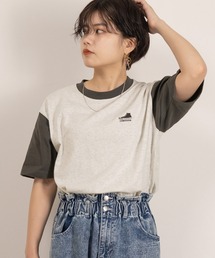 【CONVERSE/コンバース】ワンポイントシューズ刺繍リンガーTシャツ/袖配色/ラグランT/ユニセックス