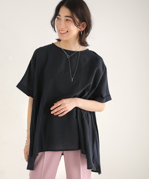 Bou Jeloud（ブージュルード）の「コットン100綿ボイルトップス（その他トップス・レディース・チャコールグレー/オフホワイト/グリーン/キャメル・FREE）」の17枚目の写真