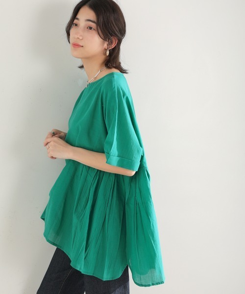 Bou Jeloud（ブージュルード）の「コットン100綿ボイルトップス（その他トップス・レディース・チャコールグレー/オフホワイト/グリーン/キャメル・FREE）」の21枚目の写真