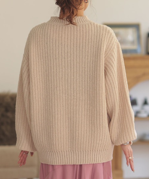 DONOBAN（ドノバン）の「ローゲージざっくりニット（ニット/セーター・レディース・ネイビー/ベージュ/ピンク系その他/ブルーグリーン/アイボリー・F）」の21枚目の写真