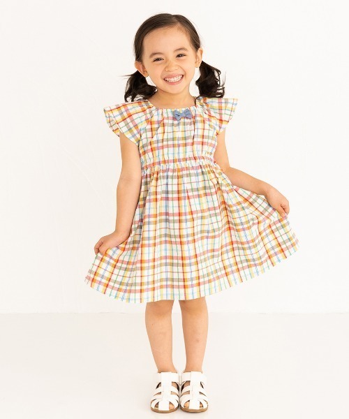 セール サッカー素材チェック柄ワンピース ワンピース Hot Biscuits ホットビスケッツ のファッション通販 Zozotown
