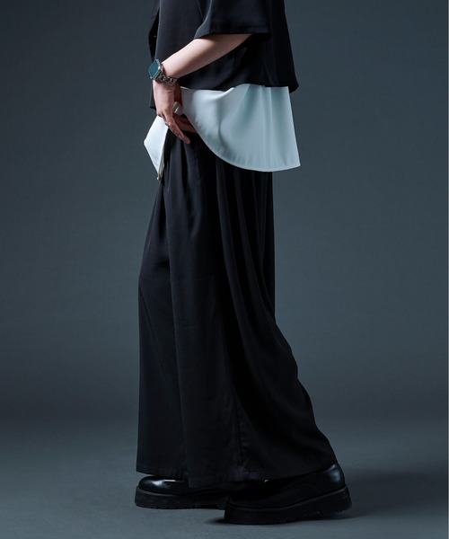 Ellno Loset（エルノロゼット）の「ハカマワイドパンツ（スラックス・メンズ・ブラック・SMALL/MEDIUM/LARGE）」の12枚目の写真