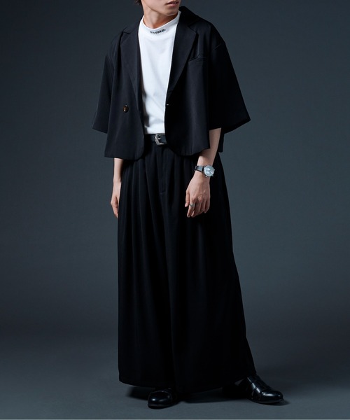 Ellno Loset（エルノロゼット）の「ハカマワイドパンツ（スラックス・メンズ・ブラック・SMALL/MEDIUM/LARGE）」の15枚目の写真