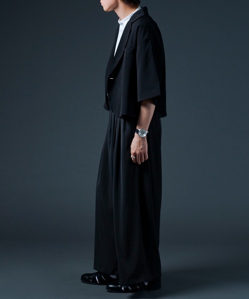 Ellno Loset（エルノロゼット）の「ハカマワイドパンツ（スラックス・メンズ・ブラック・SMALL/MEDIUM/LARGE）」の16枚目の写真