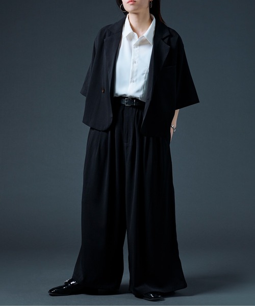 Ellno Loset（エルノロゼット）の「ハカマワイドパンツ（スラックス・メンズ・ブラック・SMALL/MEDIUM/LARGE）」の20枚目の写真