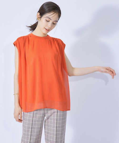 楊柳ニットコンビブラウス