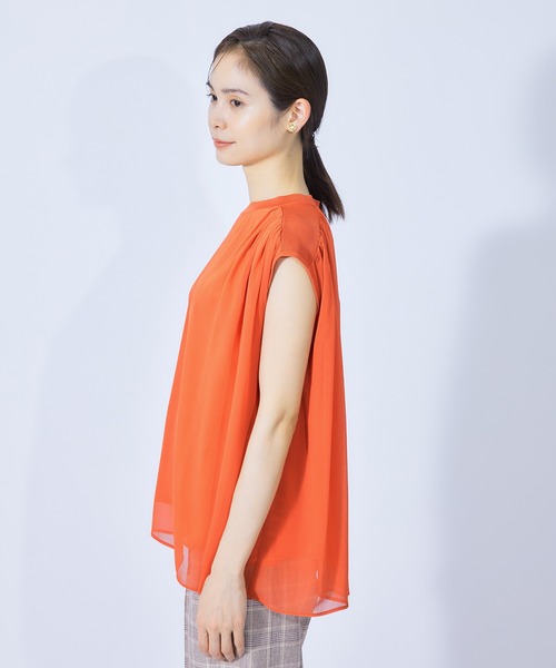 楊柳ニットコンビブラウス