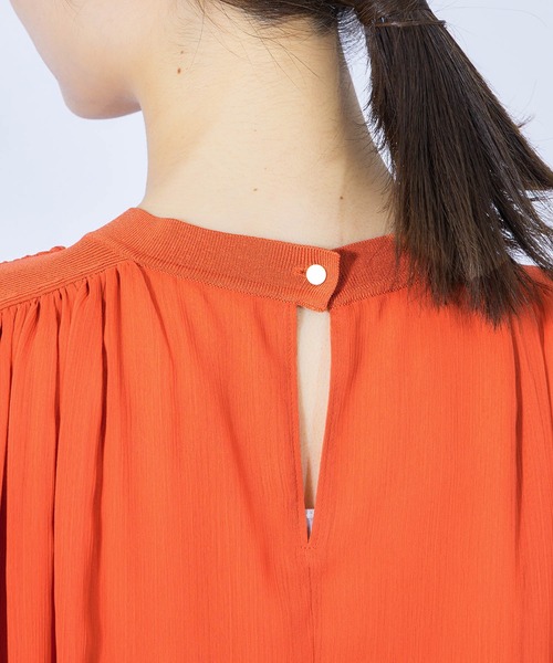 楊柳ニットコンビブラウス