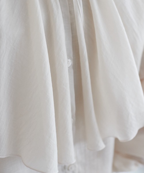 DISCOAT（ディスコート）の「【前後2WAY】衿フリルシアーブラウス（シャツ/ブラウス・レディース・ブラック/ミント/ホワイト系その他・FREE）」の17枚目の写真