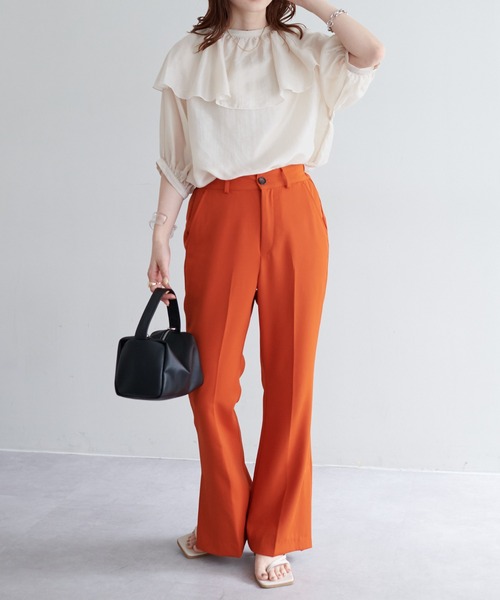 DISCOAT（ディスコート）の「【前後2WAY】衿フリルシアーブラウス（シャツ/ブラウス・レディース・ブラック/ミント/ホワイト系その他・FREE）」の6枚目の写真