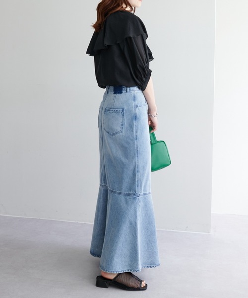 DISCOAT（ディスコート）の「【前後2WAY】衿フリルシアーブラウス（シャツ/ブラウス・レディース・ブラック/ミント/ホワイト系その他・FREE）」の22枚目の写真