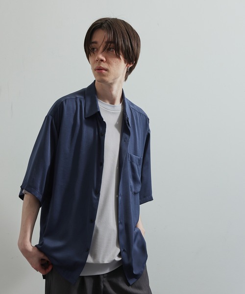 JUNRED(ジュンレッド)の「ドレープサテンレギュラーカラーシャツ(シャツ/ブラウス・メンズ・ブルー系その他4/ライトグレー/チャコールグレー/ライトグリーン・L/M/S)」の21枚目の写真