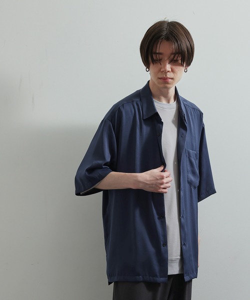 JUNRED(ジュンレッド)の「ドレープサテンレギュラーカラーシャツ(シャツ/ブラウス・メンズ・ブルー系その他4/ライトグレー/チャコールグレー/ライトグリーン・L/M/S)」の20枚目の写真