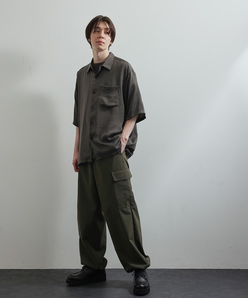 JUNRED(ジュンレッド)の「ドレープサテンレギュラーカラーシャツ(シャツ/ブラウス・メンズ・ブルー系その他4/ライトグレー/チャコールグレー/ライトグリーン・L/M/S)」の18枚目の写真