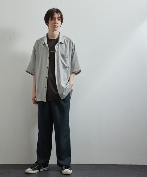 JUNRED(ジュンレッド)の「ドレープサテンレギュラーカラーシャツ(シャツ/ブラウス・メンズ・ブルー系その他4/ライトグレー/チャコールグレー/ライトグリーン・L/M/S)」の17枚目の写真