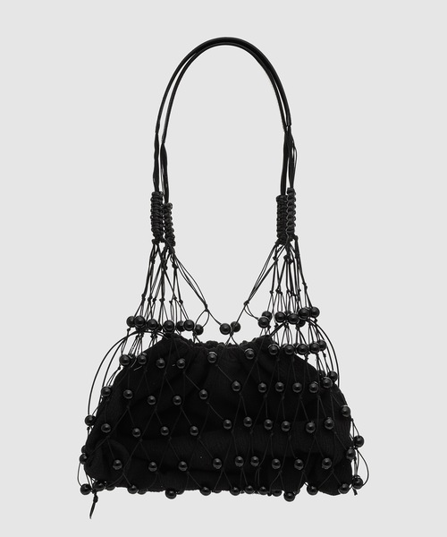LOW CLASSIC(ロウ クラシック)の「BEADS BAG(ハンドバッグ・レディース・ブラック/アイボリー・ONE SIZE)」の2枚目の写真