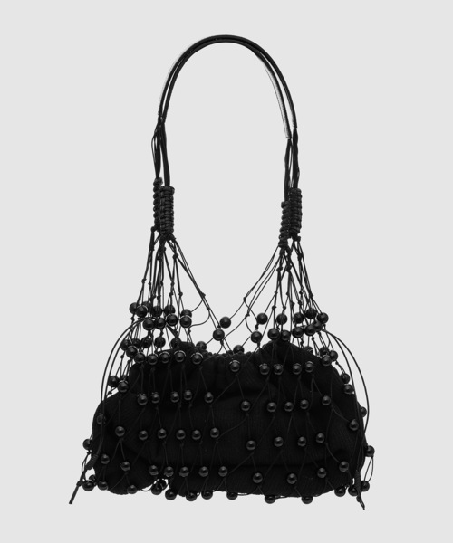 LOW CLASSIC(ロウ クラシック)の「BEADS BAG(ハンドバッグ・レディース・ブラック/アイボリー・ONE SIZE)」の3枚目の写真