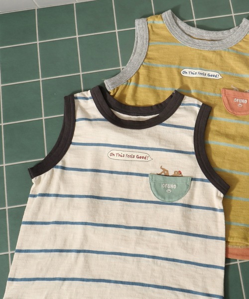 BREEZE（ブリーズ）の「湯舟ポケットタンクトップ（タンクトップ・キッズ・ライム/アイボリー・140/110/90/120/130/100/80）」の2枚目の写真