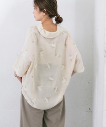 KBF | エンブロイダリーワイドカラーシャツ(シャツ/ブラウス)