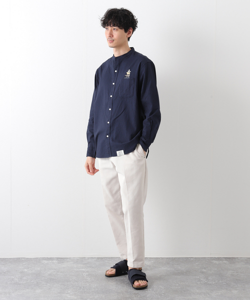 B.C STOCK（ベーセーストック）の「10シュウネンブレーメンシャツ（シャツ/ブラウス・メンズ・ネイビー/ホワイト系その他/ベージュ・LARGE/MEDIUM）」の4枚目の写真