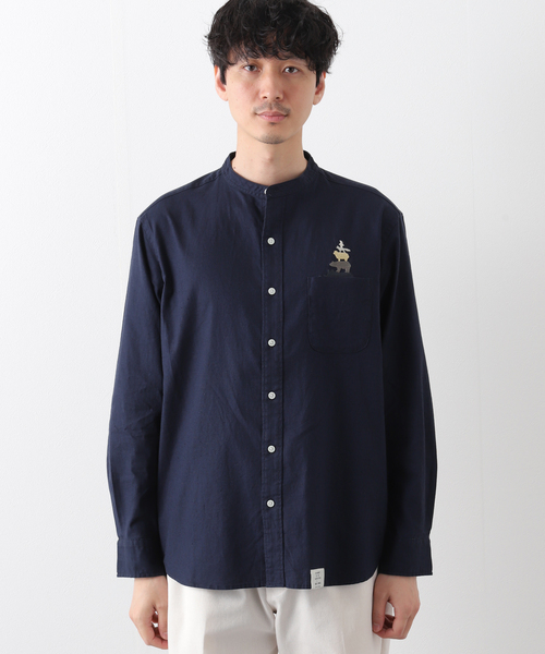 B.C STOCK（ベーセーストック）の「10シュウネンブレーメンシャツ（シャツ/ブラウス・メンズ・ネイビー/ホワイト系その他/ベージュ・LARGE/MEDIUM）」の5枚目の写真