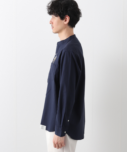 B.C STOCK（ベーセーストック）の「10シュウネンブレーメンシャツ（シャツ/ブラウス・メンズ・ネイビー/ホワイト系その他/ベージュ・LARGE/MEDIUM）」の6枚目の写真