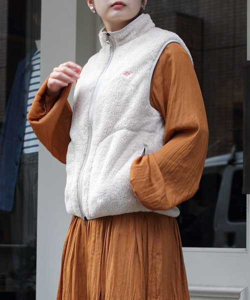 DANTON(ダントン)の「DANTON/ダントン ハイパイル ジップスタンドカラーベスト HIGH PILE ZIP STANDCOLLAR VEST DT-A0176 HPF(ウィメンズ)(ベスト・レディース・チャコールグレー/ブラック/ナチュラル/クリーム・38)」の16枚目の写真