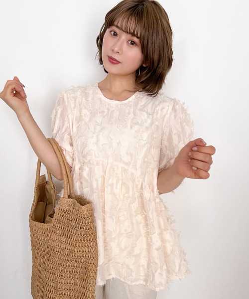 fifth(フィフス)の「フェザーペプラムブラウス(シャツ/ブラウス・レディース・ブラック/ベージュ・M)」の19枚目の写真