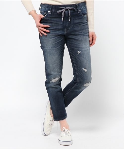 CIAOPANIC TYPY（チャオパニックティピー）の「【oblekt】オブレクトジョガーデニムパンツ（デニムパンツ・レディース・ブルー/ネイビー・MEDIUM/SMALL）」の3枚目の写真