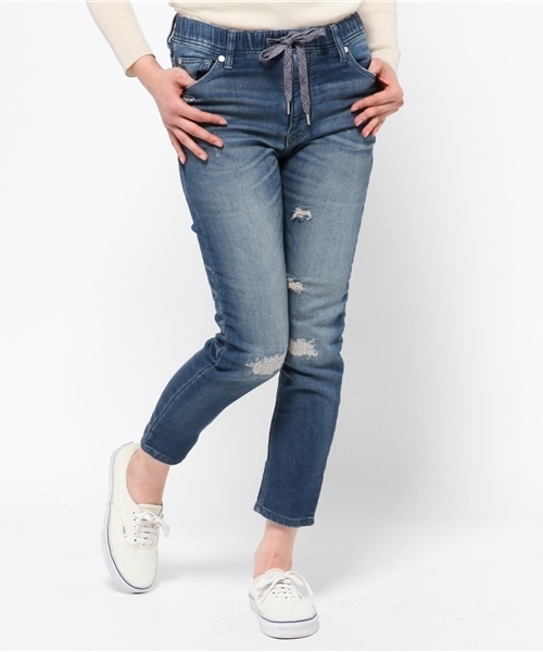 CIAOPANIC TYPY（チャオパニックティピー）の「【oblekt】オブレクトジョガーデニムパンツ（デニムパンツ・レディース・ブルー/ネイビー・MEDIUM/SMALL）」の2枚目の写真