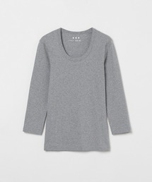 SAINT LAURENT 七分袖カットソー グレー/ホワイト BRING】レディースハイネックカットソー（七分袖・透け防止・ASR