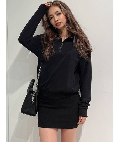 GYDA（ジェイダ）の「ZIPデザイン ドッキングスウェットワンピース（ワンピース・レディース・オフホワイト/グレー/ブラック・FREE）」の16枚目の写真