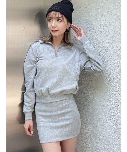 GYDA（ジェイダ）の「ZIPデザイン ドッキングスウェットワンピース（ワンピース・レディース・オフホワイト/グレー/ブラック・FREE）」の20枚目の写真