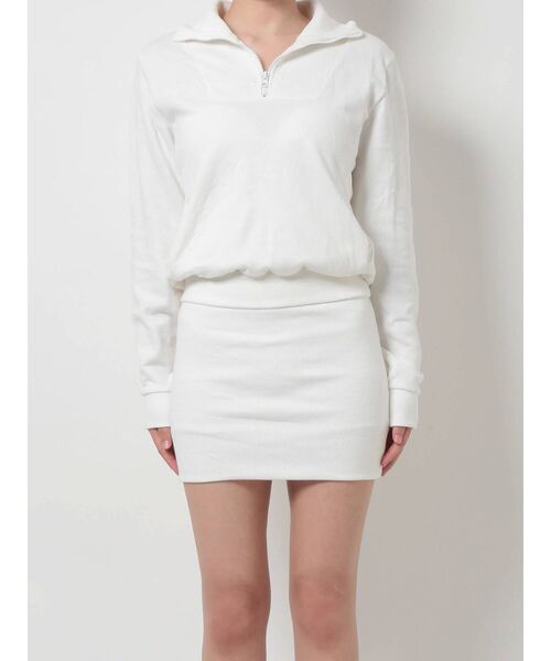 GYDA（ジェイダ）の「ZIPデザイン ドッキングスウェットワンピース（ワンピース・レディース・オフホワイト/グレー/ブラック・FREE）」の14枚目の写真