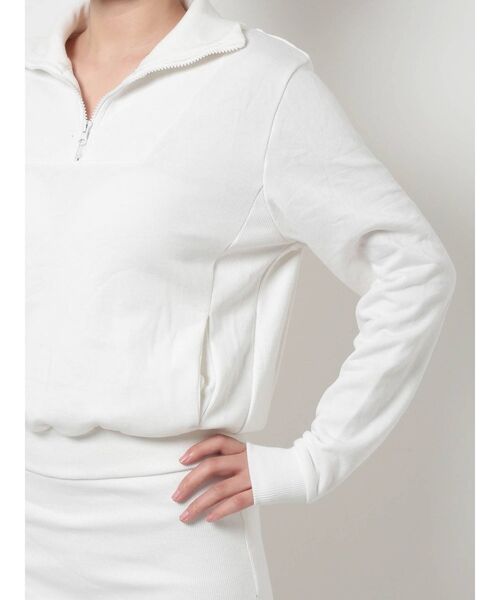 GYDA（ジェイダ）の「ZIPデザイン ドッキングスウェットワンピース（ワンピース・レディース・オフホワイト/グレー/ブラック・FREE）」の11枚目の写真