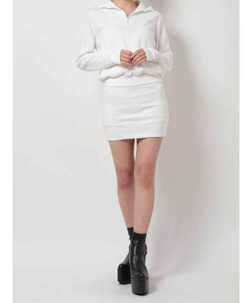 GYDA（ジェイダ）の「ZIPデザイン ドッキングスウェットワンピース（ワンピース・レディース・オフホワイト/グレー/ブラック・FREE）」の19枚目の写真