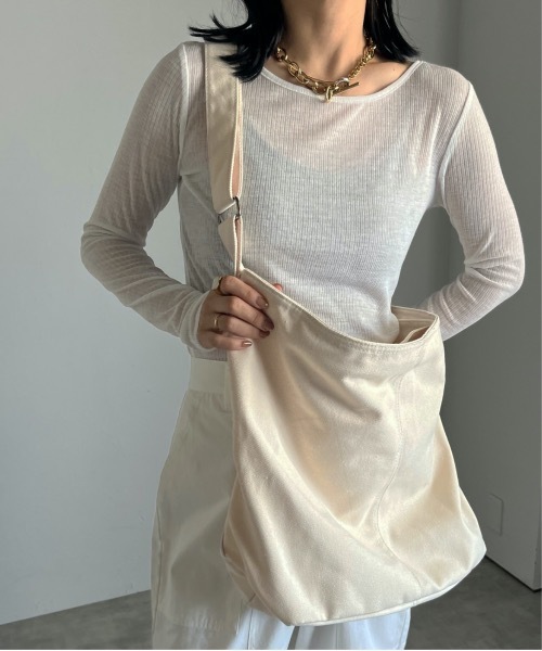 ap retro（アプレトロ）の「キャンバスショルダーバッグ（ショルダーバッグ・レディース・ブラック/アイボリー・FREE）」の19枚目の写真