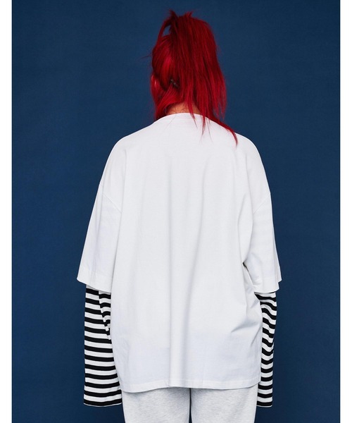 Little sunny bite(リトルサニーバイト)の「STRANGER THINGS × little sunny bite Fake layered photo long tee(Tシャツ/カットソー・メンズ・ホワイト/ブラウン・SMALL/MEDIUM)」の4枚目の写真
