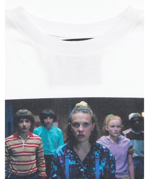 Little sunny bite(リトルサニーバイト)の「STRANGER THINGS × little sunny bite Fake layered photo long tee(Tシャツ/カットソー・メンズ・ホワイト/ブラウン・SMALL/MEDIUM)」の5枚目の写真