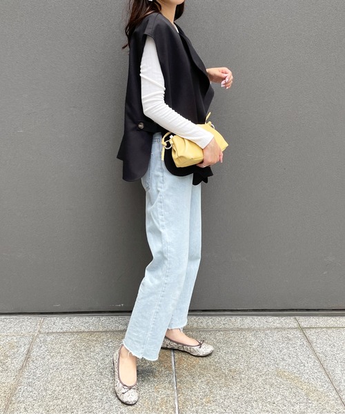 StyleSea（スタイルシー）の「ウールライクフレンチ2WAYベスト（ベスト・レディース・ブラック/アイボリー/キャメル・MEDIUM）」の19枚目の写真