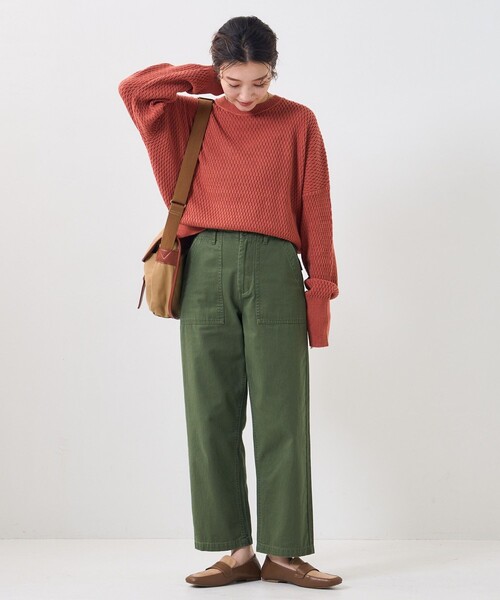 FREAK'S STORE(フリークスストア)の「限定展開 サーマルショートニットプルオーバー(ニット/セーター・レディース・ナチュラル/グレー/ブラック/ピンク/マスタード/グリーン/オレンジ/ネイビー/ブルー・フリ-)」の14枚目の写真