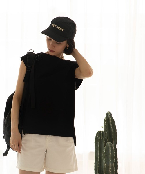 marjour（マージュール）の「1984 NYLON CAP（キャップ・レディース・カーキ/アイボリー/ブラック・FREE）」の9枚目の写真