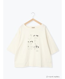Samansa Mos2 | 【miyuki matsuoXSamansaMos2】プリント7分袖T(Tシャツ/カットソー)