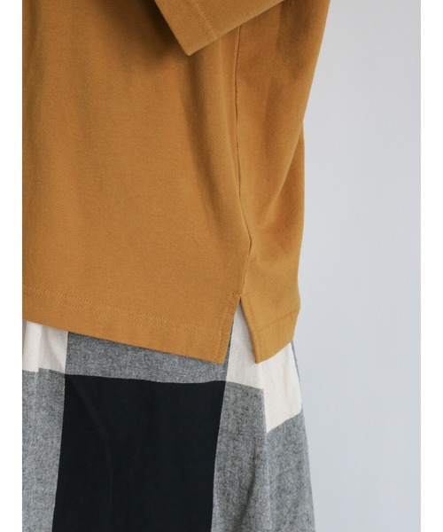 Samansa Mos2（サマンサ モスモス）の「【miyuki matsuoXSamansaMos2】プリント7分袖T（Tシャツ/カットソー・レディース・グリーン/マスタード/チャコール/キナリ・ﾌﾘ-）」の14枚目の写真